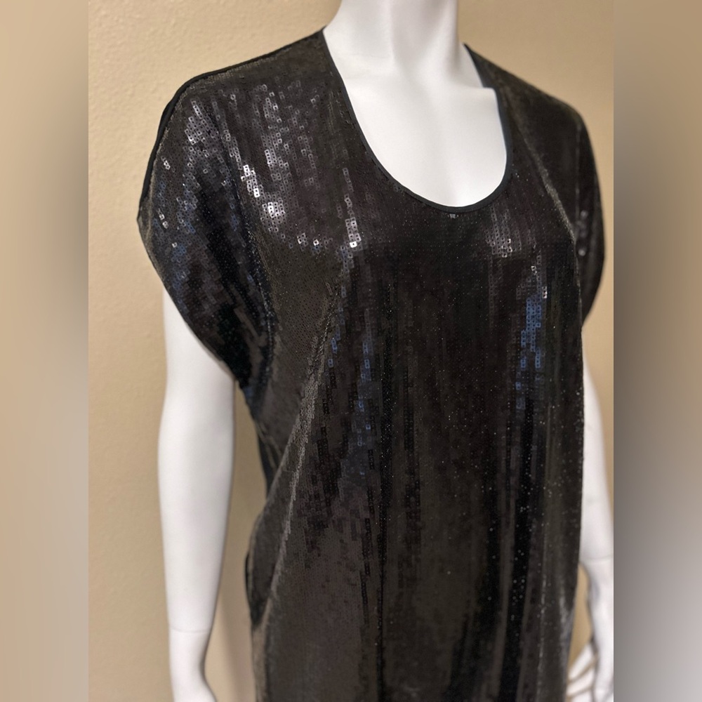 Rag & Bone Sequined Front Black Mini Dress W/Pock… - image 3